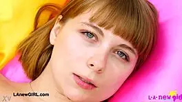 Stunning teen shows her body in pov