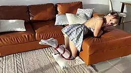 I Could Not Resist Spanking Her Ass While With Friends