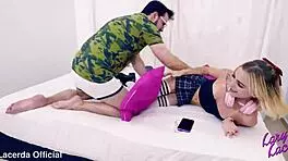 Hardcore pervert makes me choke on his dick when no one's home, with lary lacerda and frotinha