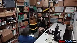 Pale Tiny Teen Suspect Gets Punished By Police Officer At Work