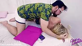 Hardcore pervert makes me choke on his dick when no one's home, with lary lacerda and frotinha