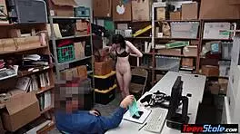 Pale Tiny Teen Suspect Gets Punished By Police Officer At Work