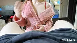 Petite Blonde's Juicy Creampie in Reverse Cowgirl POV