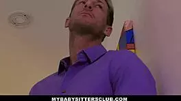 Does The Hunky Boss Mr McLane Fuck The Hot Teen Babysitter Paris Cummings In Spooning, Cowgirl, And Doggystyle?