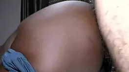 skinny black girl getting pounded and creampied by huge white dick 😈