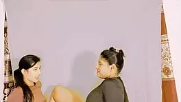 Bride gets fucked by husband and ex-wife in FFM 😈