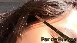 Skinny latina neighbor flashes tits in hotel room