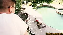 Blonde Teen Sucks Big Cock With Small Tits