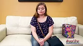 petite lauren sucks cock then gets banged covered in jizz