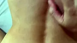 Young Wife Lets Friend Cum on Belly Quickly