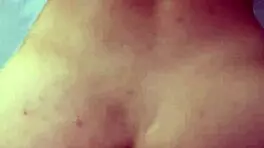 Young Wife Lets Friend Cum on Belly Quickly