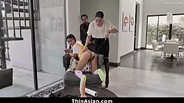 dipping my thick cock into her juicy asian cunt - thinasian