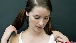 petite brunette coed starshine masturbates and deepthroats