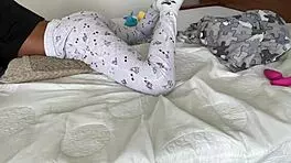 Athletic Teen Masturbates With Toys While Bored At Home Alone