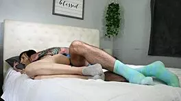 Sneak into stepsister's bed for taboo encounter