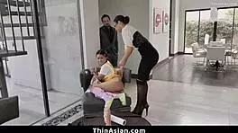 dipping my thick cock into her juicy asian cunt - thinasian