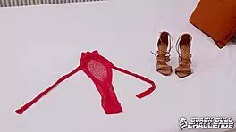 Monika Strips Clothes in BBC Interview with Fishnets