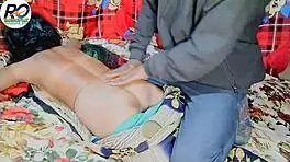 Desi bhabhi massages brother-in-law and feeds milk