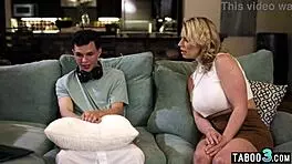 Blonde Milf Stepmom Rachael Cavalli Lets Her Stepson To Discover Her Pussy