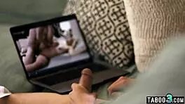 Blonde Milf Stepmom Rachael Cavalli Lets Her Stepson To Discover Her Pussy