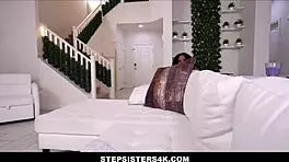 Oh, juicy ass black teen stepsister lets white stepbrother film our family fucking with blowjob and pussy orgasm!