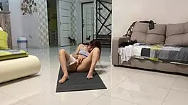 Angie elif hot small 18+ tits brunette love play pussy after yoga