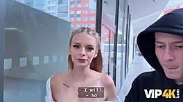 hey, this young czech beauty is cheating on her bf right in front of him! 😏