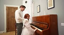Piano Teacher Fucks Cute Redhead Student