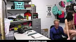 Teen Taken To Back Room For Shoplifting Suspicions And Punished With Monster Cock!