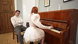 Piano Teacher Fucks Cute Redhead Student