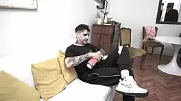 He helps study, I jump on huge cock!