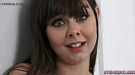 Teen creampie surprise in a friendly competition with taboo threesome.