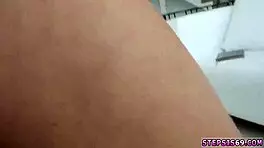 Gigantic cock pounding that teen 18+ so hard in a wild first-time fight fuck 😈