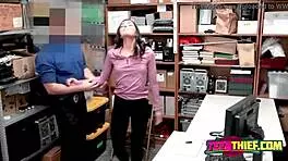 Emily Regrets Stealing While Being Banged By Horny Officers Big Cock