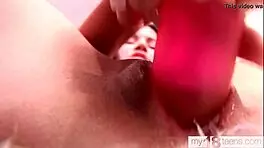 my18teen 18+s - brunette plays pussy and gets hardcore ass fuck with toys - dp
