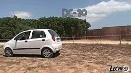 Exhibitionist Muff Diving and Blowjob on Ibiza Road