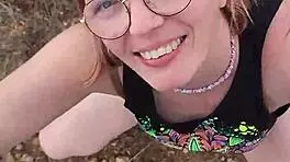 i gave a petite blowjob exhib in nature during my cyprus trip, it was so sexy with milf couple