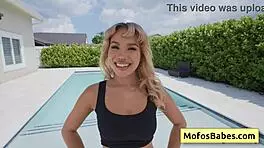 Luna Luxe Reveals Her Butt By The Pool