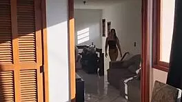 my wife almost caught me eating her friend's pussy in the kitchen.