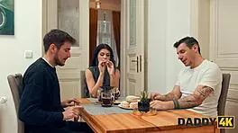 Czech Babe Cheats With Old Cock In Next Room