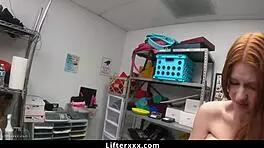 repeat shoplifter caught and fucked by same guard again