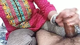 muslim mistress engages in dirty relations with servant, dirty talk and handjob massage in hindi