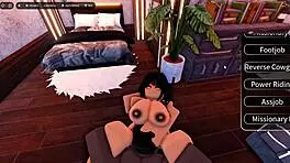 Fucking a Thick Latina in Cowgirl Position with Monster Cock Licking