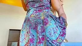 The maid arrives at work without panties and soon finds her shaved pussy being fucked in a homemade video