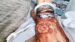 muslim mistress engages in dirty relations with servant, dirty talk and handjob massage in hindi