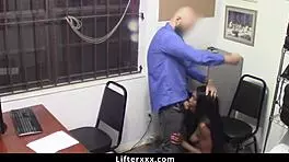 Black Burglar Strips And Sucks Officer Hard