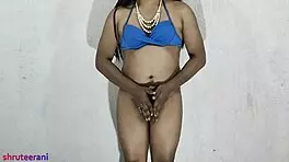 Blue Bikini Part 2 - Crossdressing by Indian Shemale