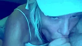 Young whore sucks dick on the street then gets fucked bareback and swallows cum