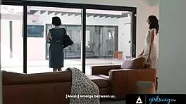 Olive and Alexis fucking with strap-on.