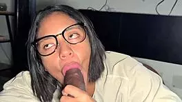 BBC Stretches Not Small Mouth in Amateur Couple POV